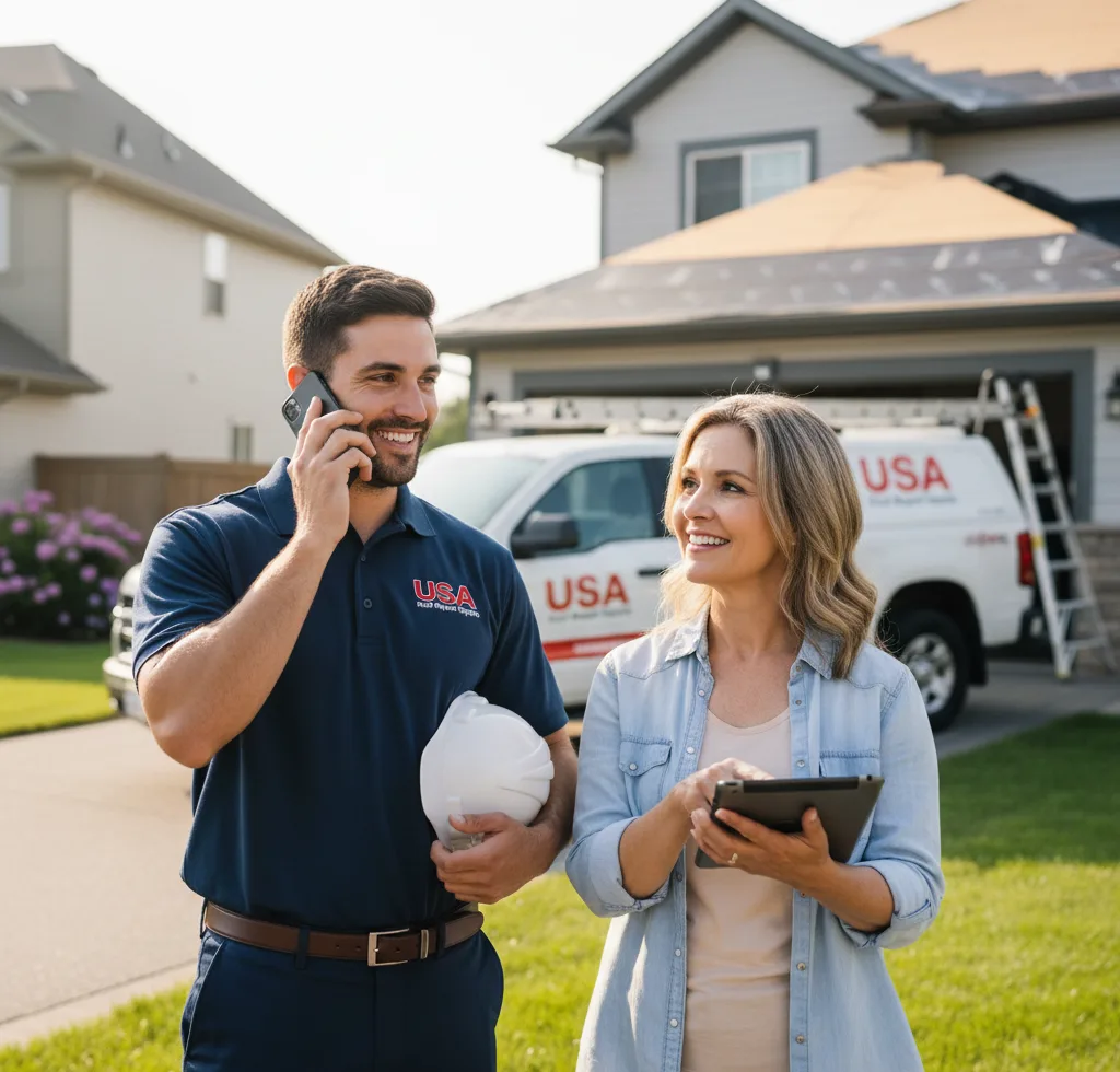 USA Roof Repair Experts customer support in Pavilion
